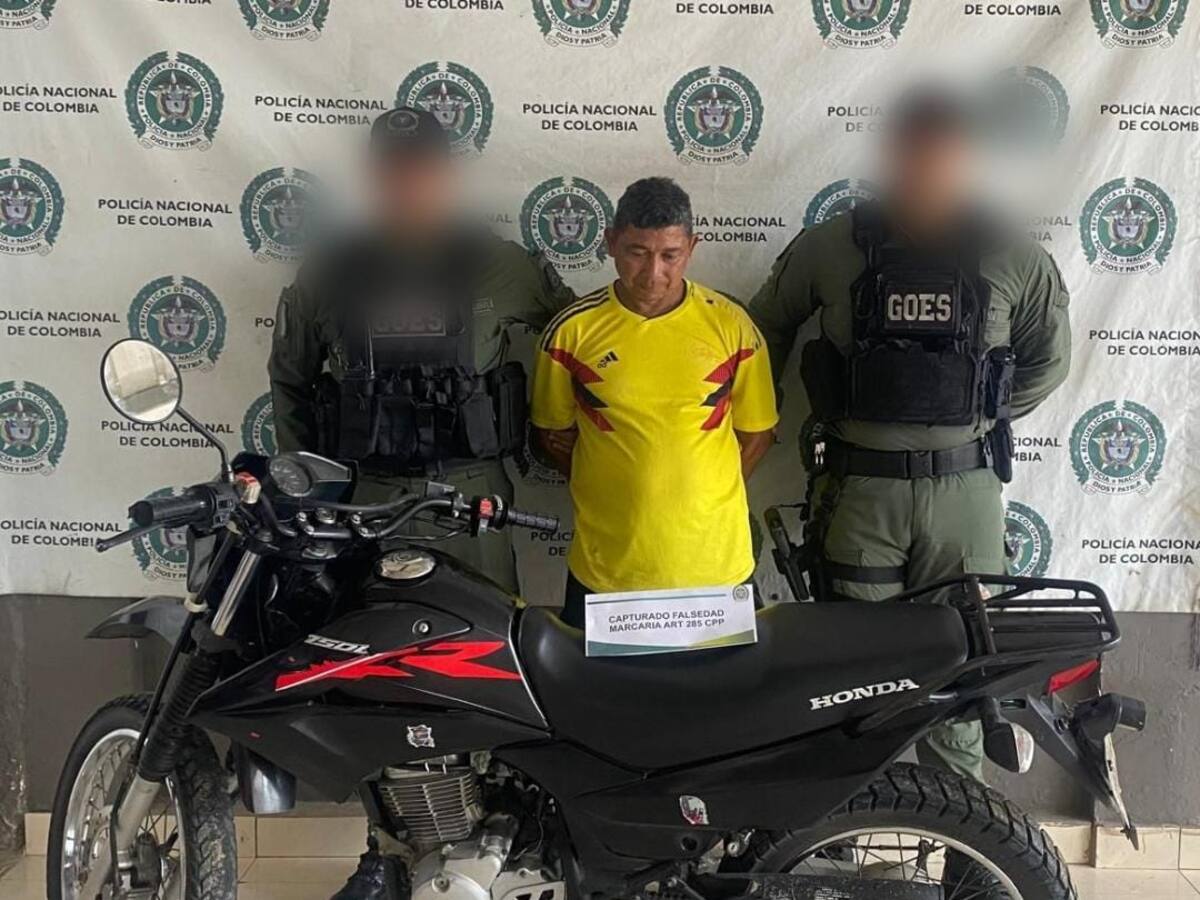 Capturan a mototaxista por presunta falsedad marcaría en El Carmen de Bolívar