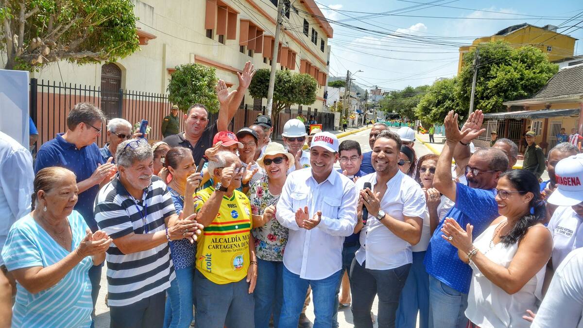 Alcalde Dumek Turbay entregó obras en calle Bogotá del barrio Torices