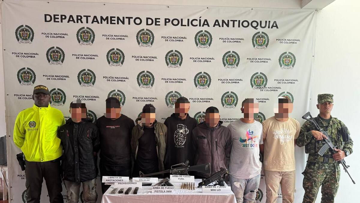 En Urrao, capturaron a siete presuntos integrantes del Clan del Golfo, entre ellos dos cabecillas