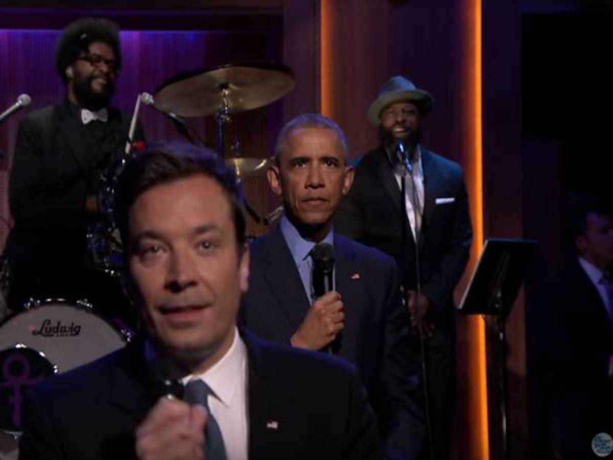 Un Barack Obama cantante aparece en el show de Jimmy Fallon