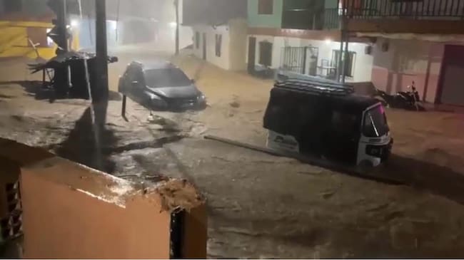 Inundaciones por lluvias en Segovia, Antioquia. Foto: Cortesía Alcaldía de Segovia