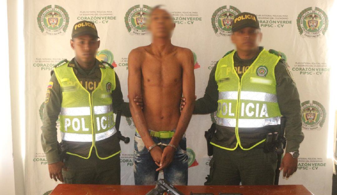 Capturado por porte ilegal de armas de fuego