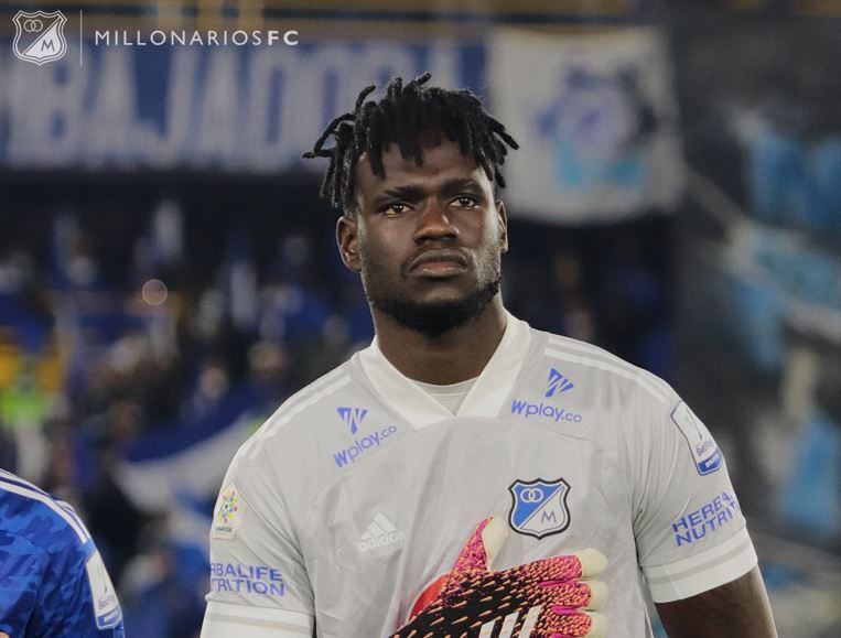 Juan Moreno ha atajado con Millonarios en 38 oportunidades / Twitter: @MillosFCoficial.