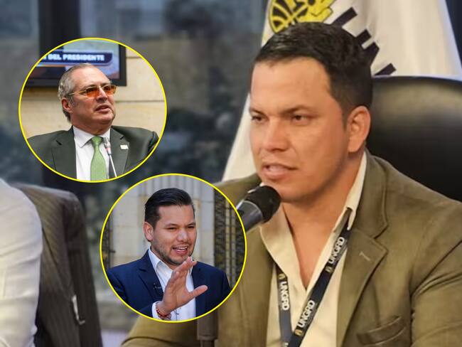 Sneyder Pinilla, exsubdirector de Gestión del Riesgo; Iván Name y Andrés Calle (en círculos) | Fotos: Colprensa