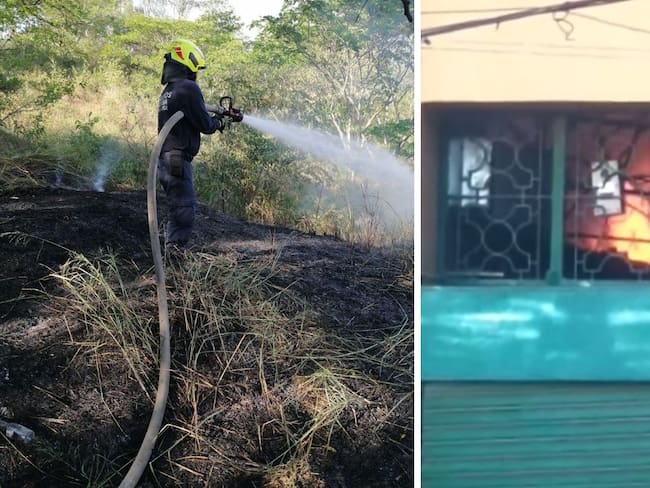 Alerta por serie de incendios en Bucaramanga por ola de calor y temporada decembrina