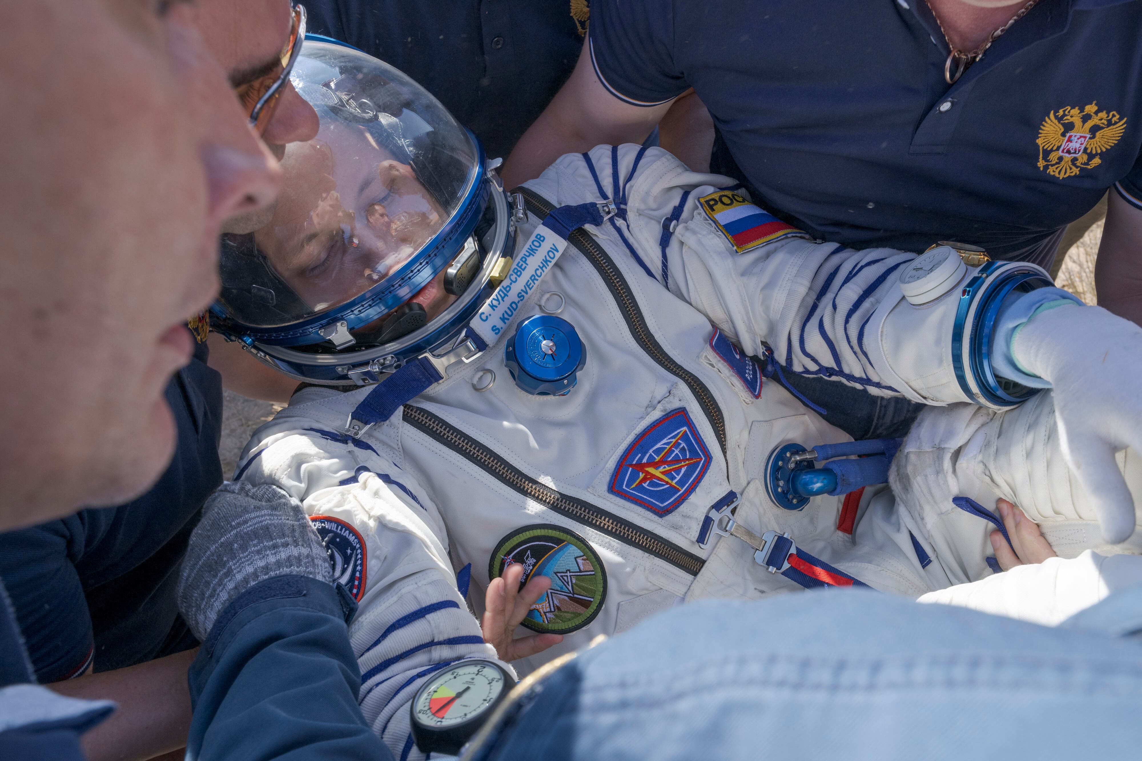 Tres astronautas de la Estación Espacial Internacional regresaron a la Tierra tras 8 meses. Fotos: Getty Images.