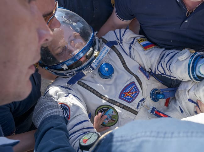 Tres astronautas de la Estación Espacial Internacional regresaron a la Tierra tras 8 meses. Fotos: Getty Images.