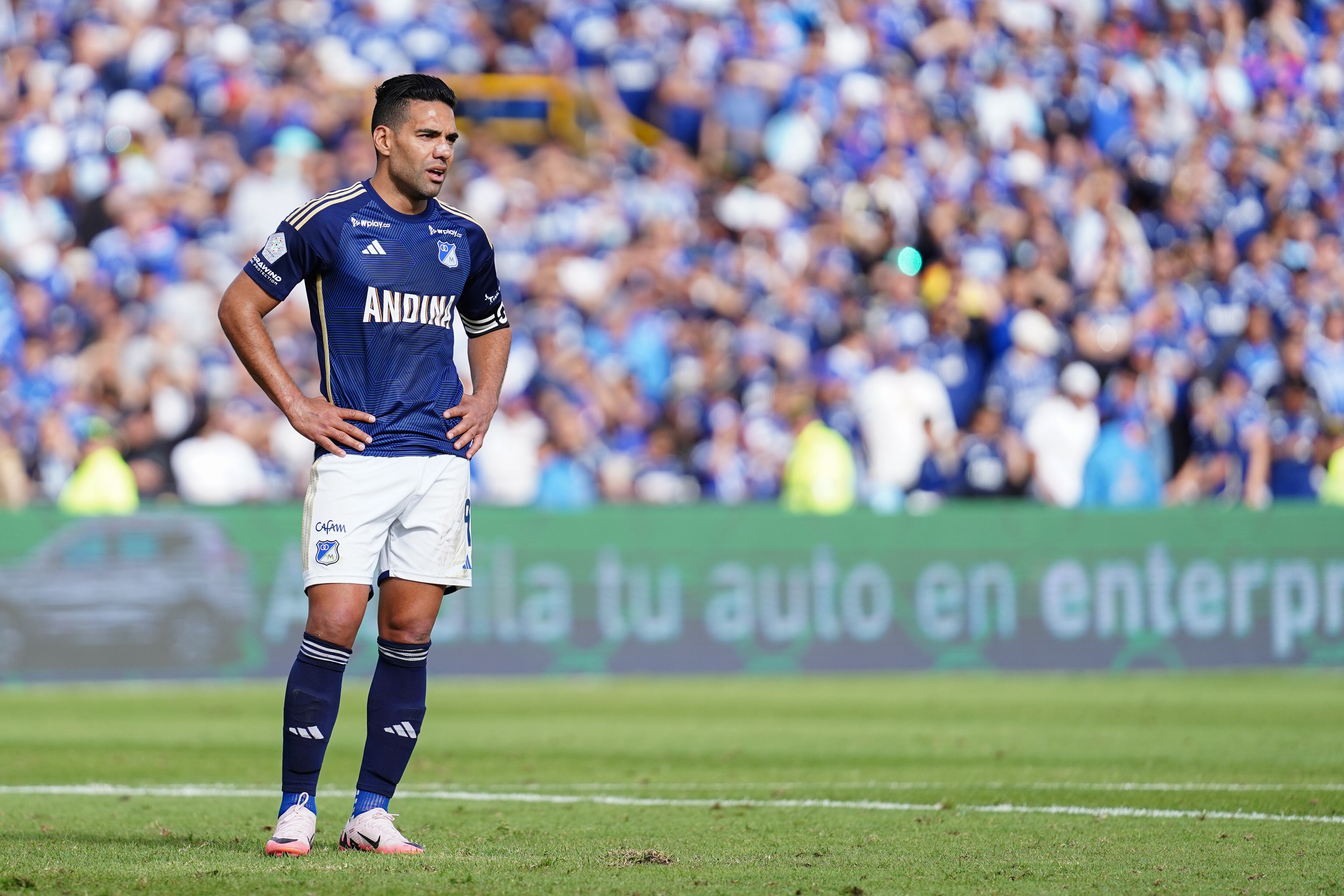 Radamel Falcao García, delantero de Millonarios. (Photo by Andres Rot/Getty Images)