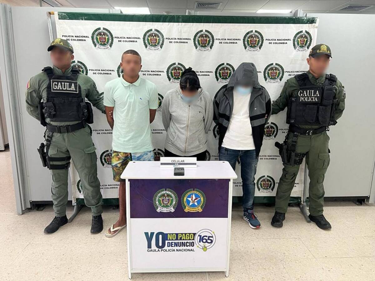 Capturan a presuntos integrantes de una banda que extorsionaba a comerciantes en Cartagena
