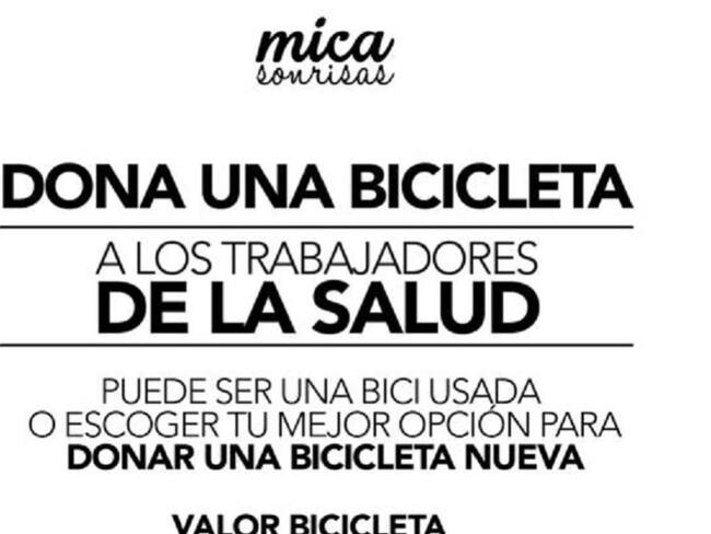 Fundación donará bicicletas para trabajadores de la salud discriminados