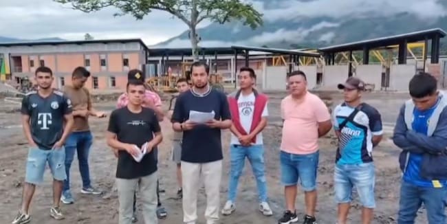 Suspenden obras en Universidad de El Tarra por incumplimientos en el pago de salarios a los obreros. / Foto: Video denuncia trabajadores.