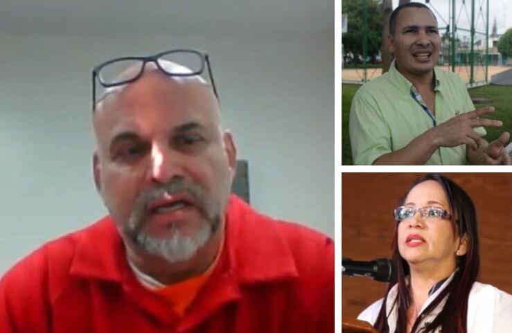 Salvatore Mancuso (Izq.). Arriba en la derecha, José David Ortega; abajo, Yulieth Guzmán.