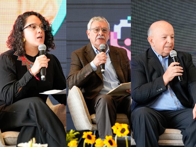 Otty Patiño, Mariana Ardila y Leonardo Pizarro en el foro Visión 2025