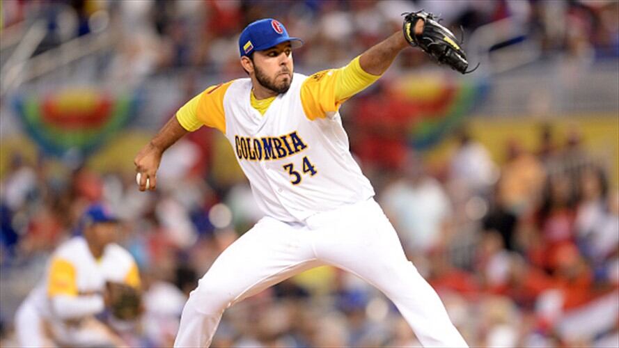 Nabil Crismatt, beisbolista colombiano. Foto: Getty Images