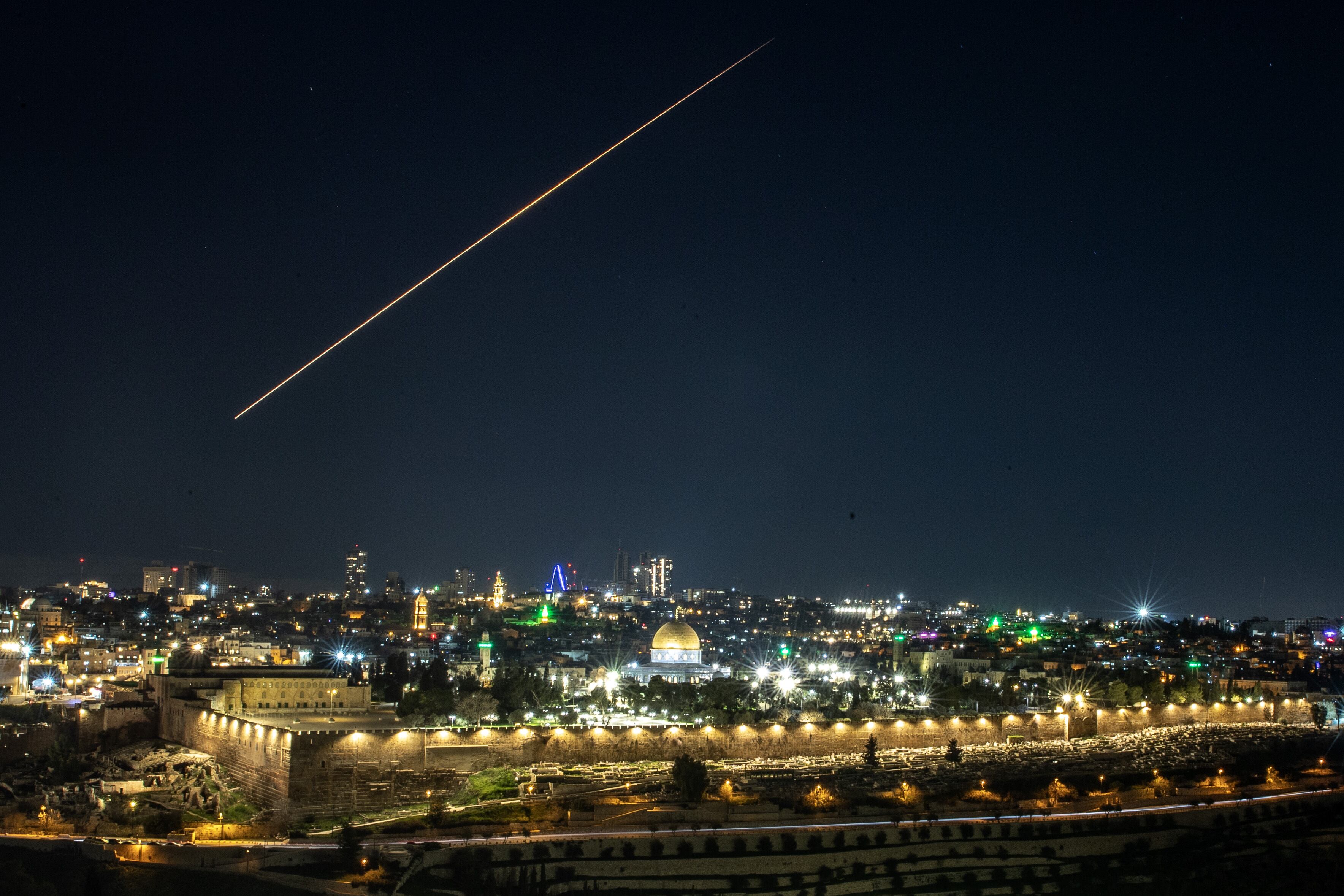 Jerusalén atacado por Irán. Foto: Getty Images.