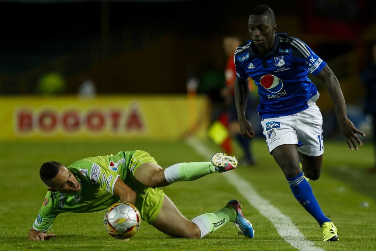 Deiver Machado, chocoano de 22 años, lateral izquierdo de Millonarios, es uno de los defensores preseleccionados para la Copa América. 