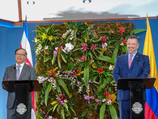El presidente Gustavo Petro y el presidente de Costa Rica, Rodrigo Chaves (Foto: Presidencia de la República )