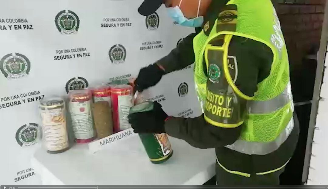 Marihuana incautada en velones