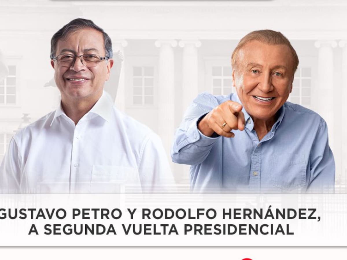 Votaciones elecciones: Petro y Rodolfo Hernández a segunda vuelta