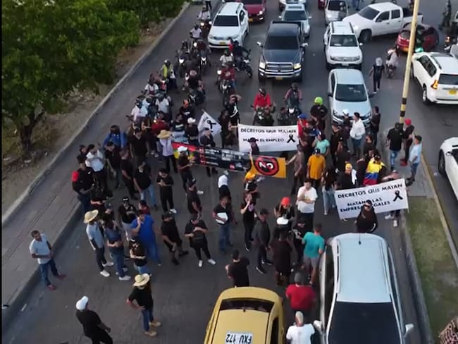 Nueva jornada de protestas colapsó la zona turística de Cartagena