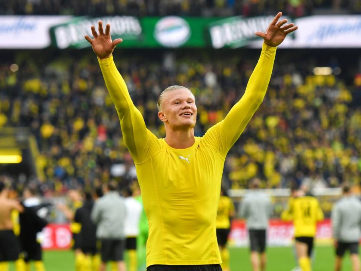 Haaland regresó de lesión, marcó doblete y puso líder al Dortmund