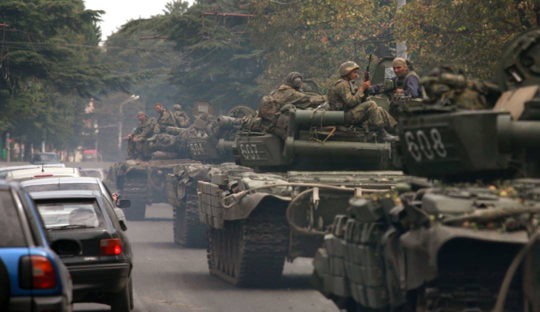 Respuesta militar de Georgia ante una avanzada militar rusa en 2008. Foto: Getty