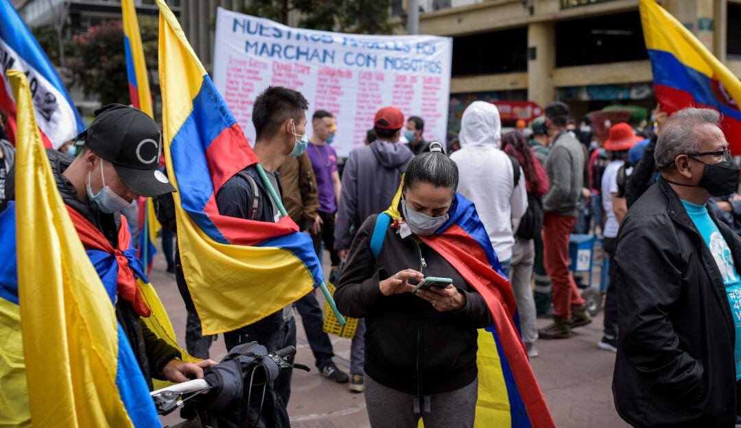 Manifestaciones en Bogotá.