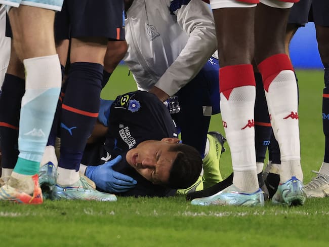 Amine Harit se lesionó jugando para el Marsella y se pierde el Mundial. (Photo by Valery HACHE / AFP) (Photo by VALERY HACHE/AFP via Getty Images)