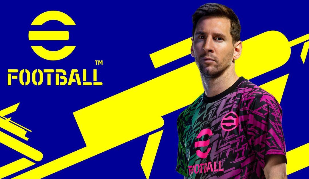 El futbolista Lionel Messi, en la portada del videojuego eFootball de Konami
