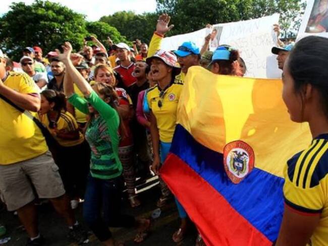 Venezolanos protestando