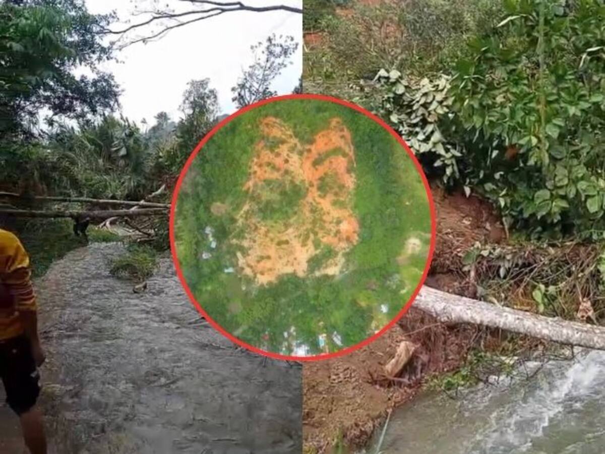 Movimiento en masa genera alerta por represamiento de quebrada en Rionegro, Santander