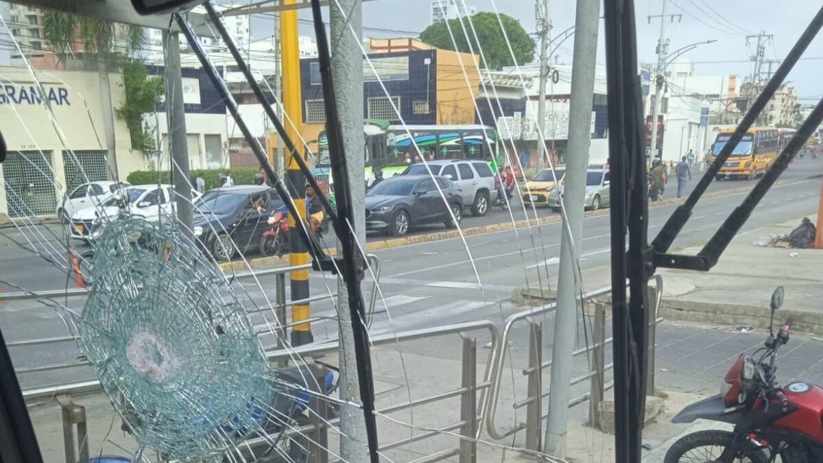 Este año se han presentado 55 actos vandálicos contra buses de Transcaribe