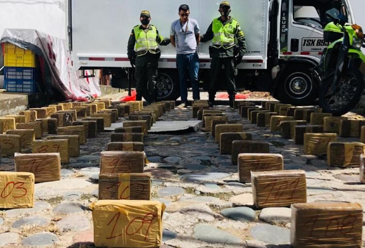 El narcótico incautado proviene de los departamentos del Cauca, Putumayo y el Caquetá.