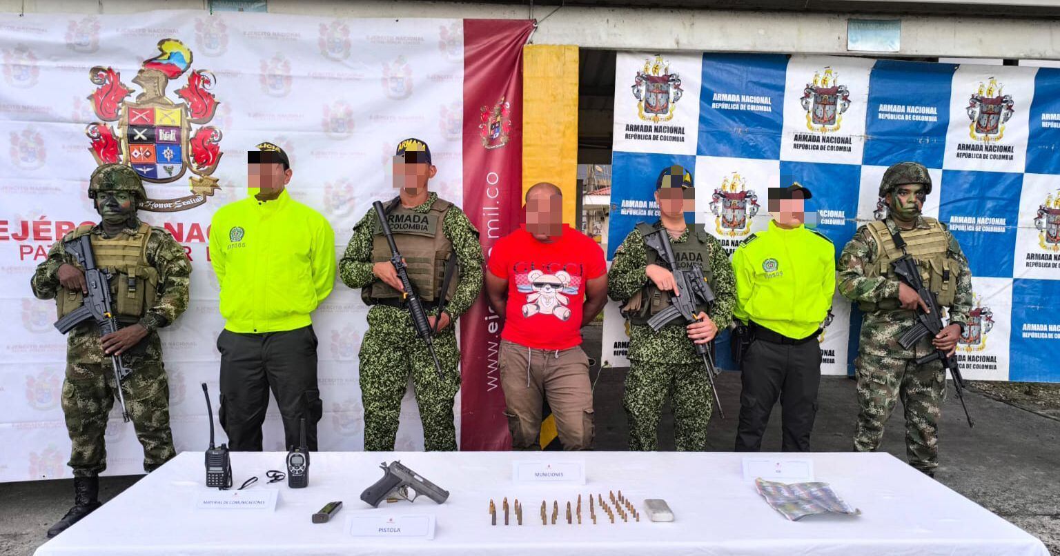 Captura de 'Firulais'. Cortesía: Fuerzas Militares.