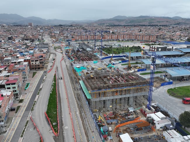 Estaciones en construcción de la primera línea del metro de Bogotá. Foto: Alcaldía de Bogotá.