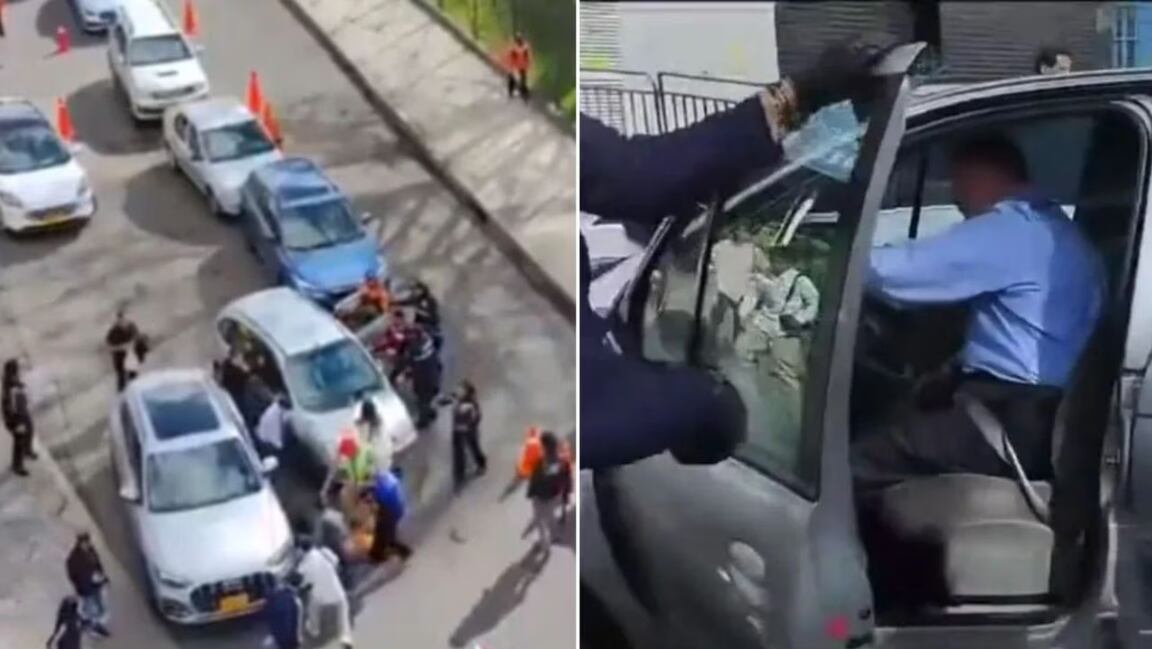 Hombre arrolló a varias personas cerca al Coliseo Movistar. Foto: Captura de pantalla de video de Twitter.