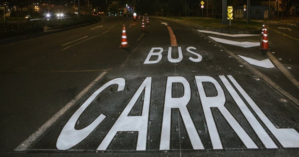 Carril preferencial Calle 63 en Bogotá. Foto: Alcaldía de Bogotá