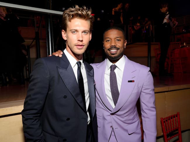 NEW YORK, NEW YORK - APRIL 26: Austin Butler and Michael B. Jordan attend the 2023 TIME100 Gala at Jazz at Lincoln Center on April 26, 2023 in New York City. (Photo by Kevin Mazur/Getty Images for TIME)