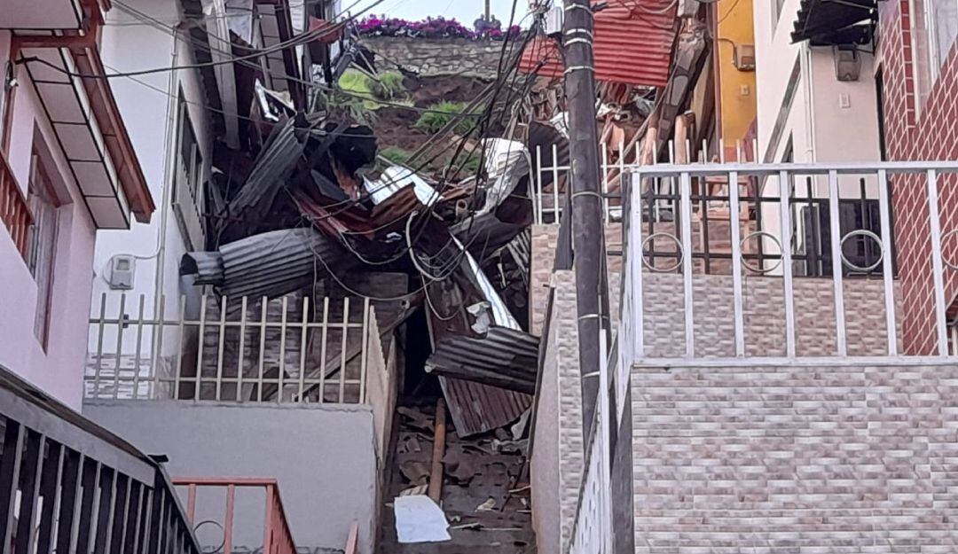 Emergencia por deslizamiento de tierra en Manizales