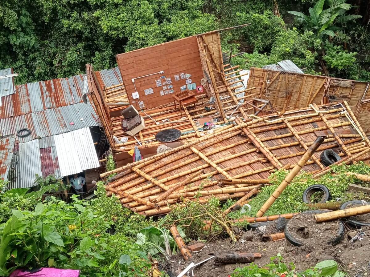 Emergencias en Armenia debido a las lluvias, colapso de tres viviendas deja varios damnificados