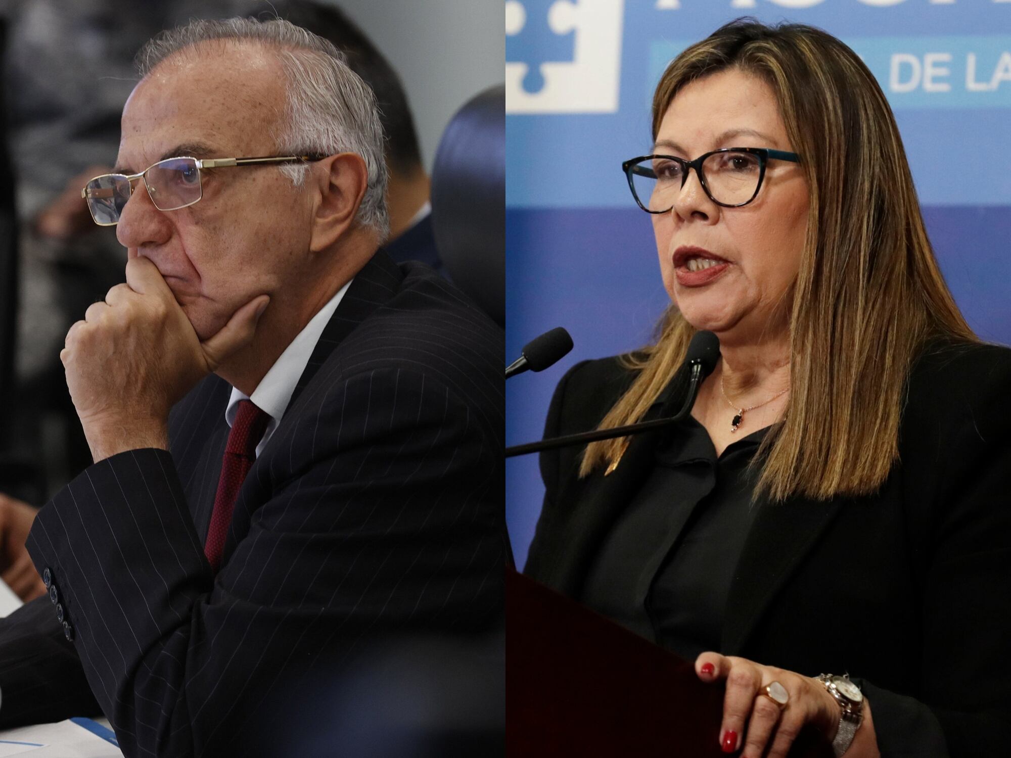 Iván Velásquez, exministro de Defensa de Colombia y Luz Adriana Camargo, fiscal general de la Nación. Fotos: suministradas.