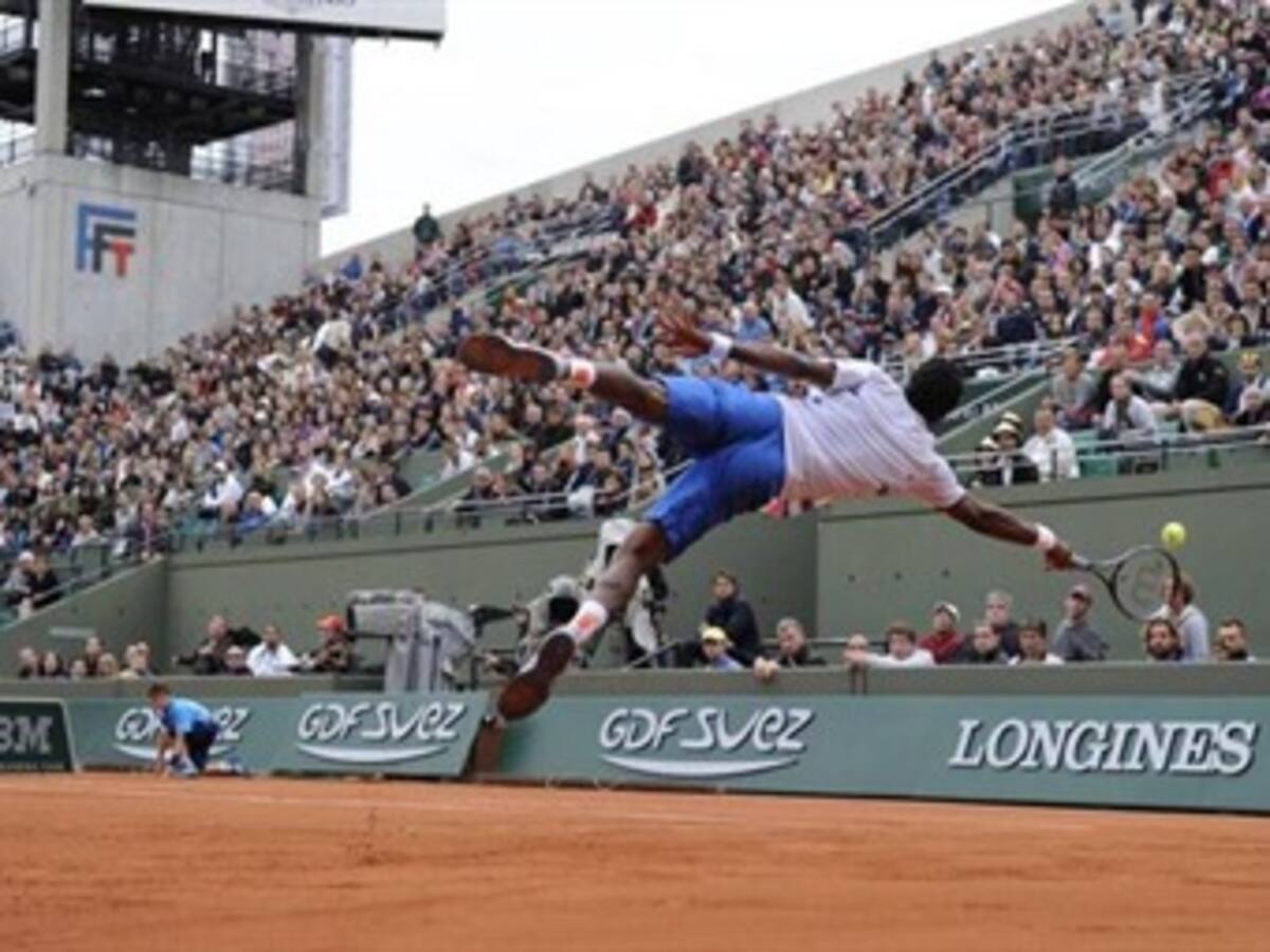 Monfils... ¡candidato a ser arquero!