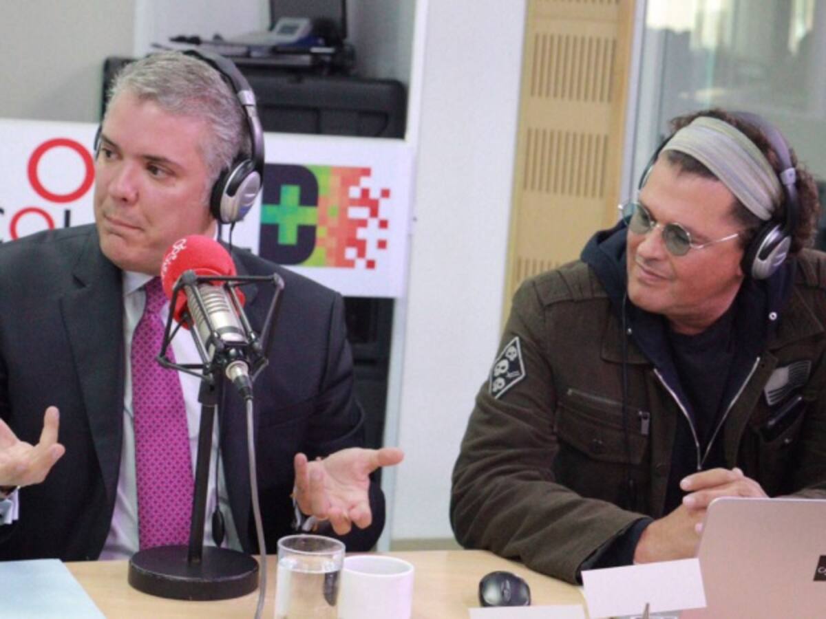 El presidente Iván Duque se le midió a cantar con Carlos Vives