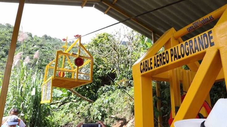 Cable Aéreo para el traslado de café