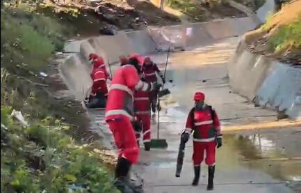 Veolia adelantó una gran jornada de limpieza en el canal Bogotá de Cúcuta.