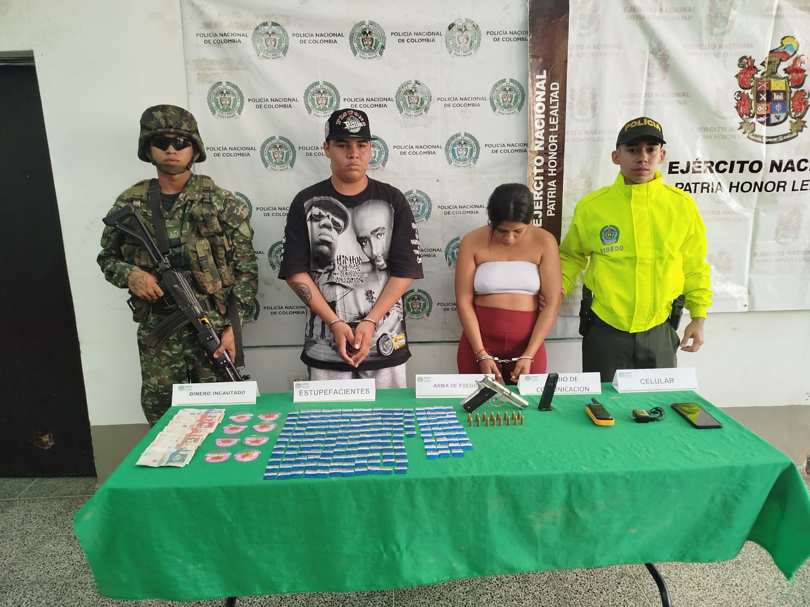 Captura presuntos responsables de masacre en Puerto Berrío. Foto: Policía del Magdalena Medio