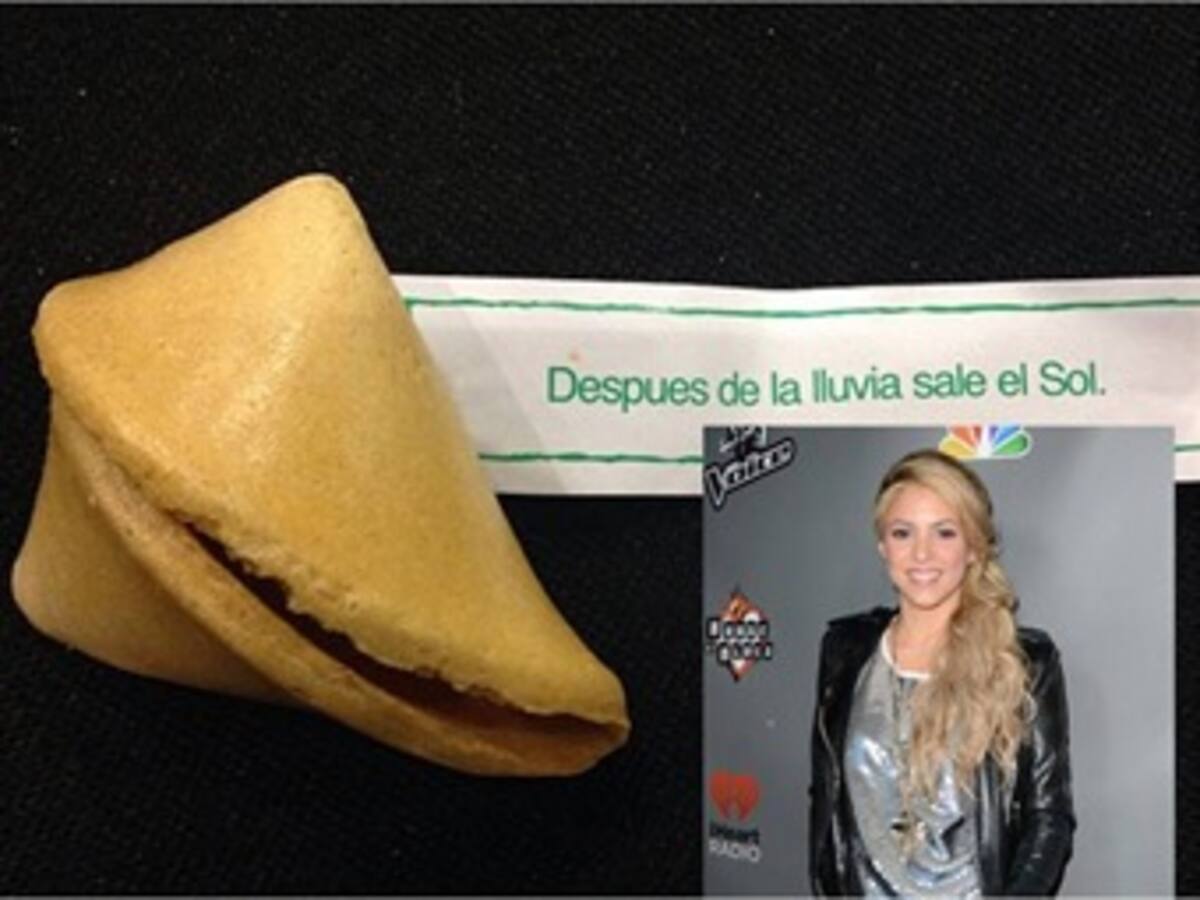 Shakira encuentra una de sus canciones en una galleta de la suerte