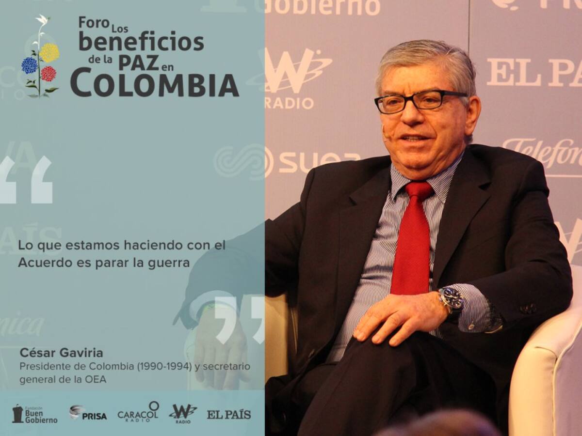 Durante su panel con la directora del servicio informativo de Caracol Radio Diana Calderón, explicó que el proceso de paz se hizo en un momento definitivo.