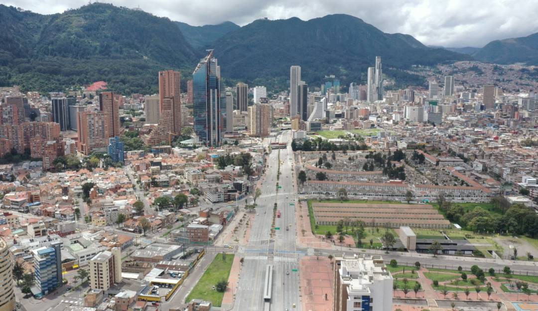 Vista aérea de la ciudad de Bogotá.        Foto: Getty 