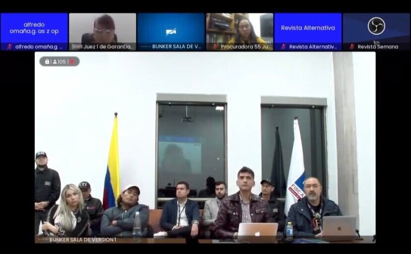 Audiencia de Nicolás Petro y su exesposa Day Vásquez. (Captura de Pantalla) Foto: Colprensa.